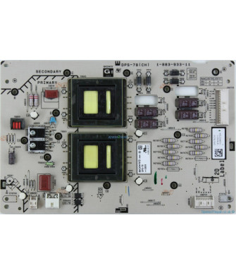 DPS-78(CH), 1-883-933-11, 60EX720 SONY POWER BOARD 